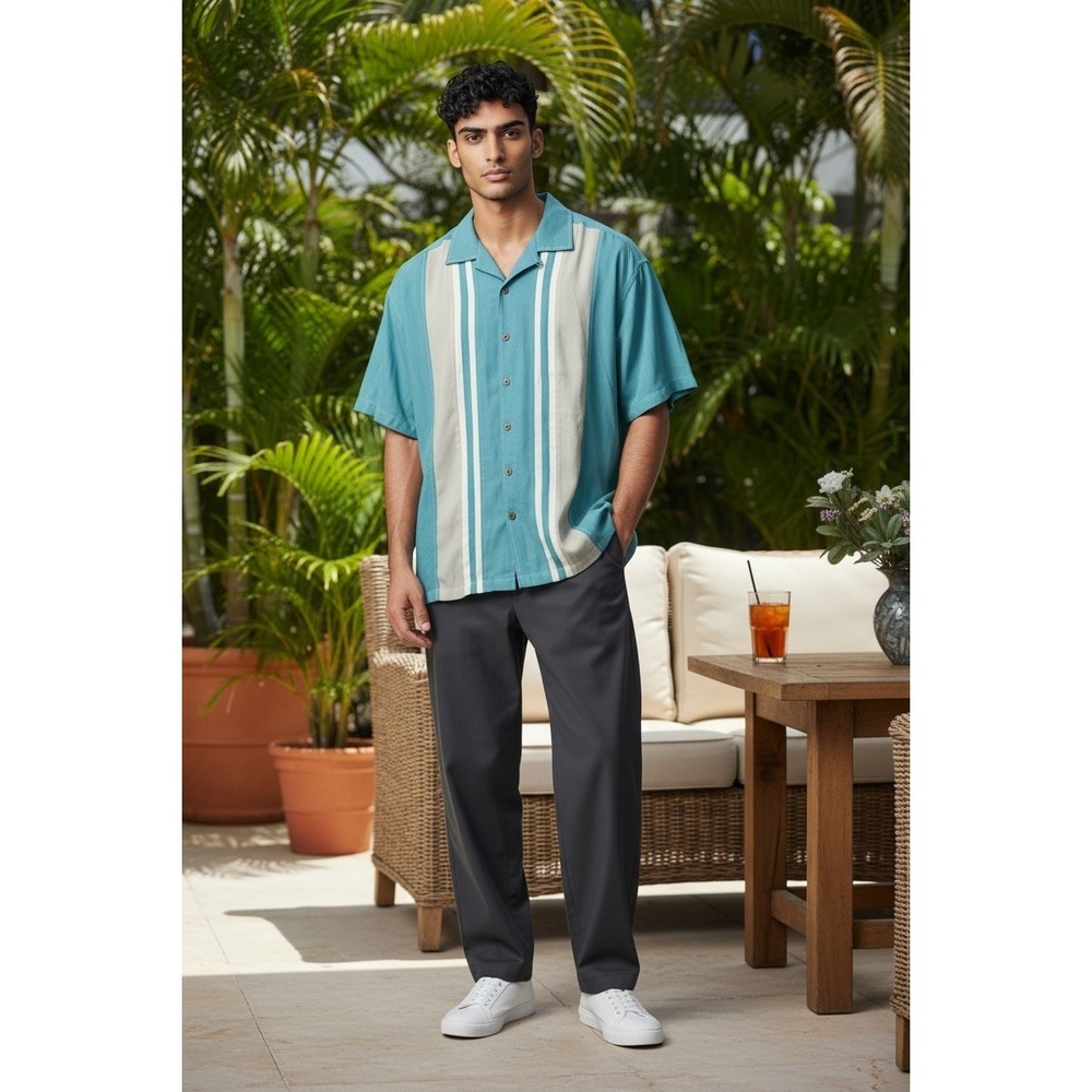 Island Shores Men's Short Sleeve Classic Hawaiian Button Up Shirt Size XLarge